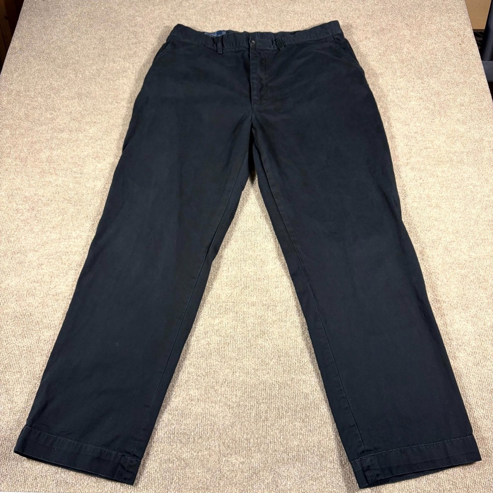 Polo by Ralph Lauren Prospect Chino Pants Mens 38/32 Black Cotton Preppy Classic
